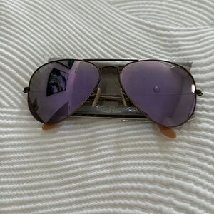 Ray Ban Polarized Purple Lens Reflective Aviators